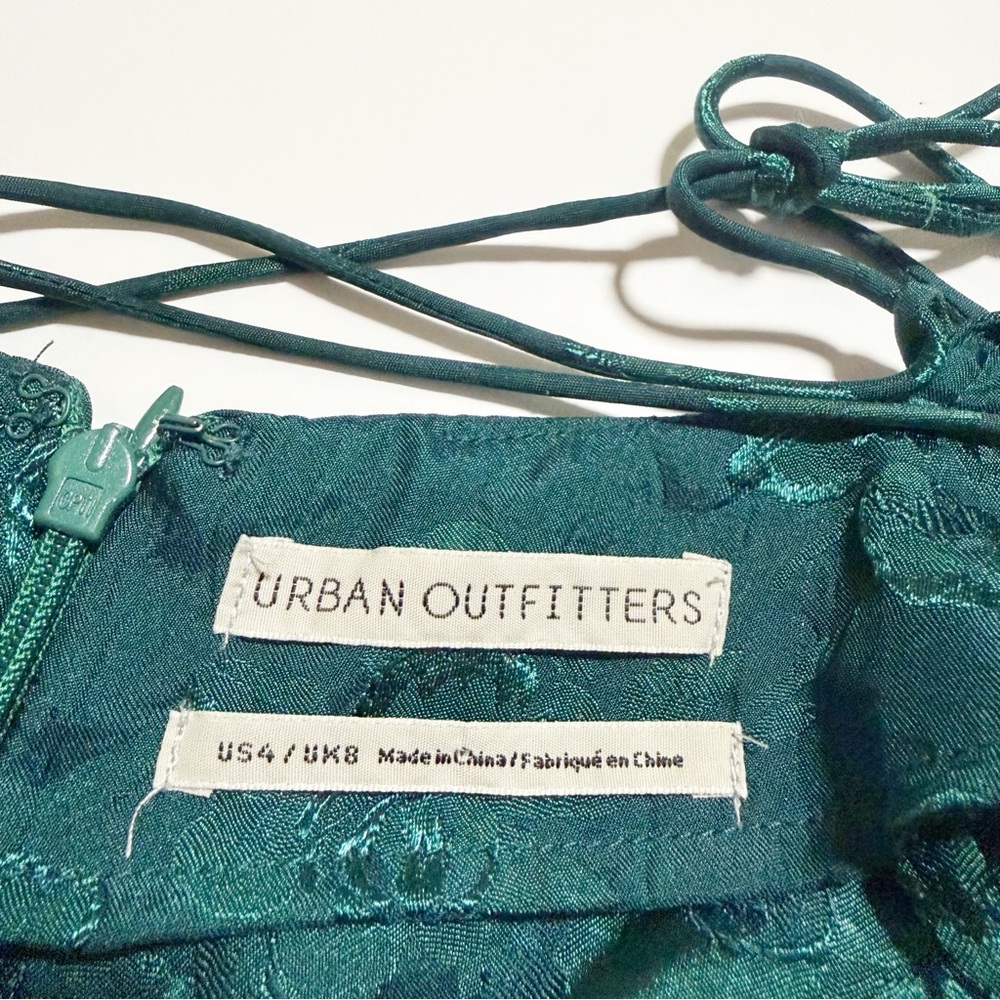 Urban Outfitters Jacquard Floral Satin Strappy Jumpsuit - Picture 7 of 9
